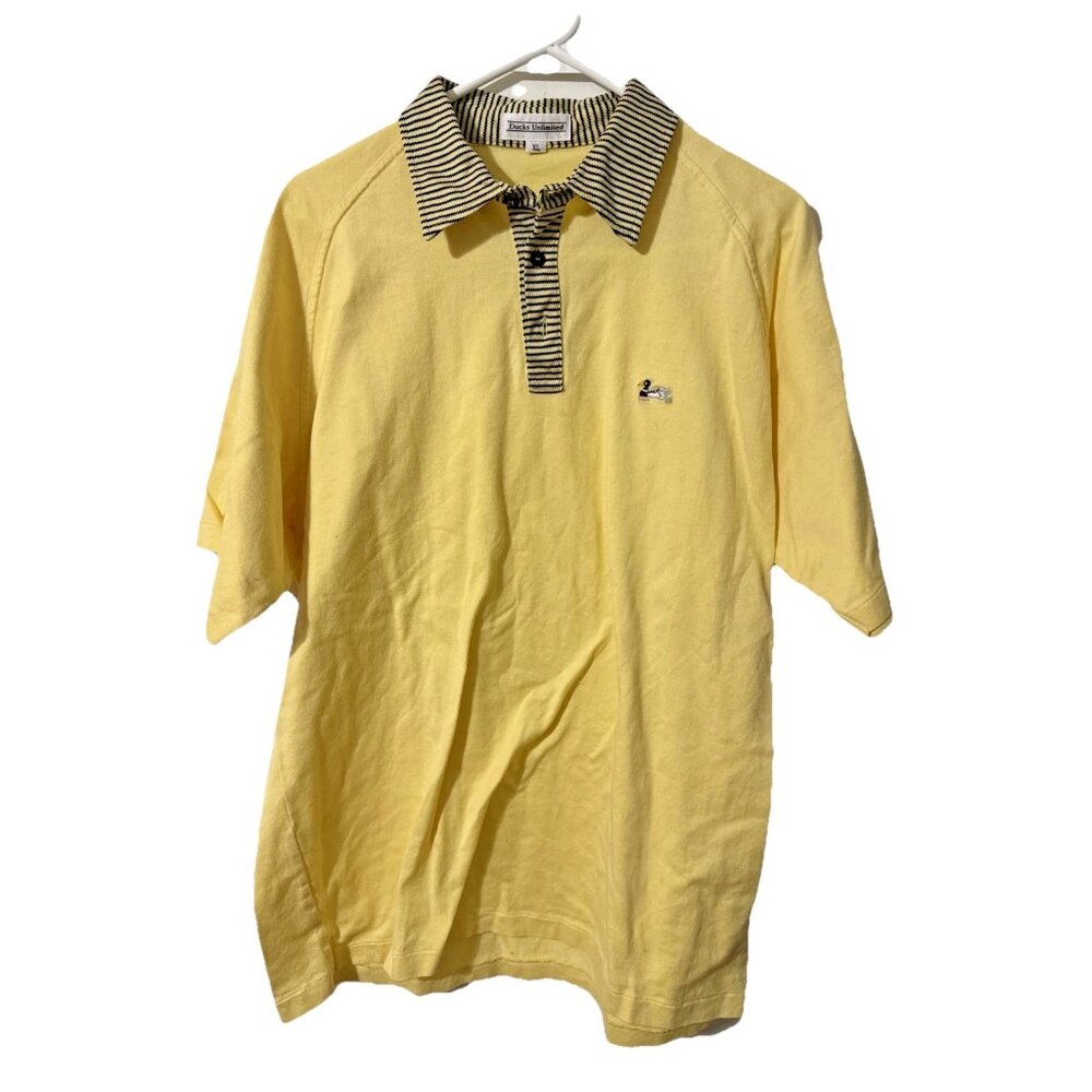 Ducks Unlimited Yellow Polo Shirt Size XL